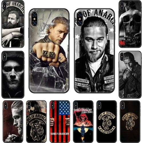 TV Sons of Anarchy Phone case For iphone 4 4s 5 5S SE 5C 6 6S 7 8 plus X XS XR 11 PRO MAX 2020 black painting funda fashion Etui