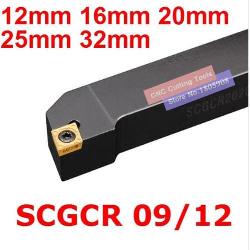 1PCS SCGCR1212H09 SCGCR1616H09 SCGCR2020K09 SCGCR2525M09 External turning tool holder CNC lathe cutter Tools