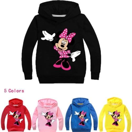 2019 Spring Cartoon Minnie Print Children Long Sleeve T Shirts Boys Cotton Nova Tops Girls Tees Kids Clothes Fille Baby Costume