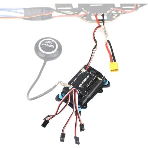 Feichao APM 2.8 Multicopter Flight Controller Built-in Compass with Power Module Shock Absorber Extension Cable for DIY Aircraft