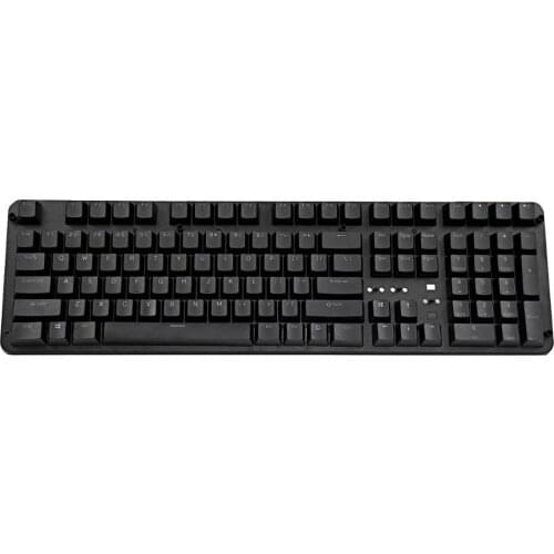 YMDK PBT Black White OEM Profile 108 Key Douhle Shot Shine Through Keycap For Corsair Logitech Razer Coolermaster