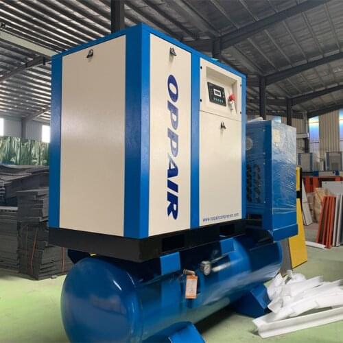 OPPAIR 10Hp All-in-1 7.5Kw 25 - 40 cfm Combined Screw Air Compressor with Air Dryer