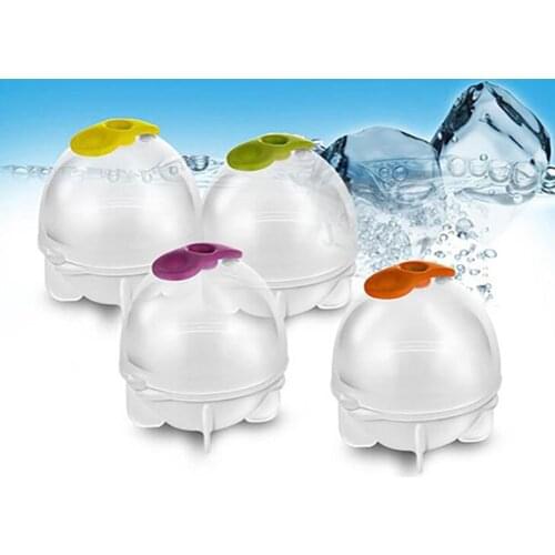 4 Cell Round Ice Cube Ball Maker Sphere Molds For Whisky Party Cocktails DIY Homemade Dessert Freezer Maker Mould Ice Cream Mold