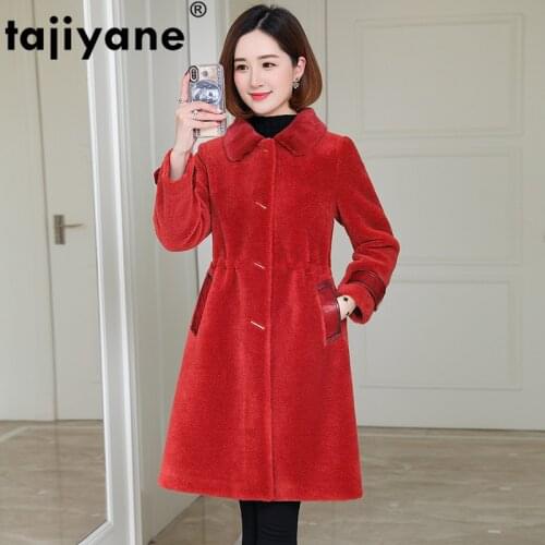 Collar Fur Mink Wool Jacket Autumn Winter Coat Women Clothes 2021 Real Fur Coat Korean Vintage Sheep Shearling Women Tops ZT3749