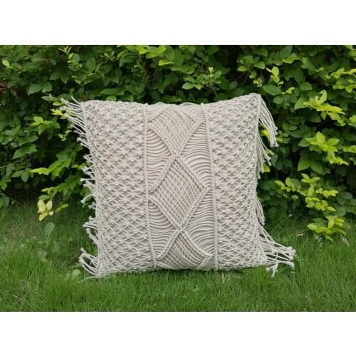 Macrame cushion cover Bohemian throw pillow cover / wedding decorative cushion sham custom size and color