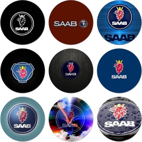 58mm fashion car saab logo Brooch Pin Cosplay Badge Accessories For Clothes Backpack Decoration Gift