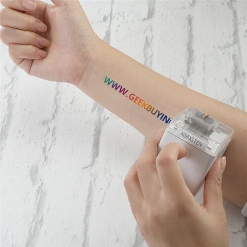 Portable Mobile Color Mini Handheld Inkjet Printer WIFI Wireless Bluetooth Tattoo Logo Printing Inkjet Printer for ios Android