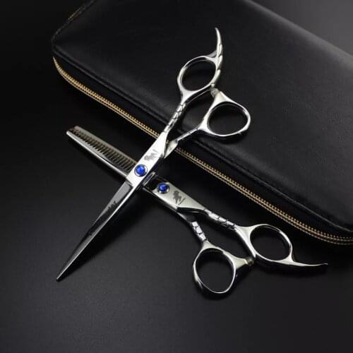 Professional Barber Hair Scissors Cutting & Thinning Scissors Kit 6.0inch, Japanese Steel Shear