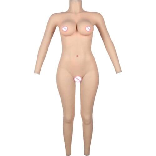 Sexy D Cup Silicone Breast Forms Full body Hip Enhancer 4th Generation for Crossdresser Breast Enhancer Bodysuit