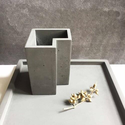Silicone Mold Irregular Cement Pen Holder Cement Pots Molds Silica Gel Nordic Wind Geometric Moulds Silicone Rubber PRZY 001