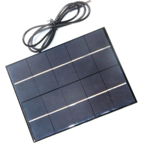 3.5W 5V Solar Panel With DC35MM Base For 18650 Battery Solar Cell For 18650 Rechargeable Battery Charging Directly NEW