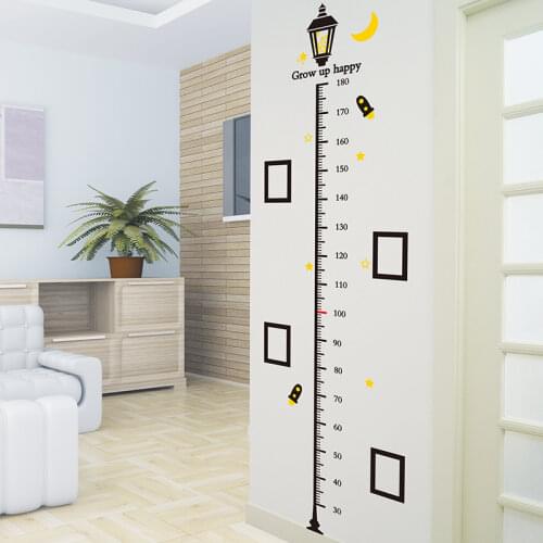 Street Light Wall Stickers DIY Height Measurement Wall Decals for Kids Rooms Baby Bedroom Nursery Home Decoration Accessories