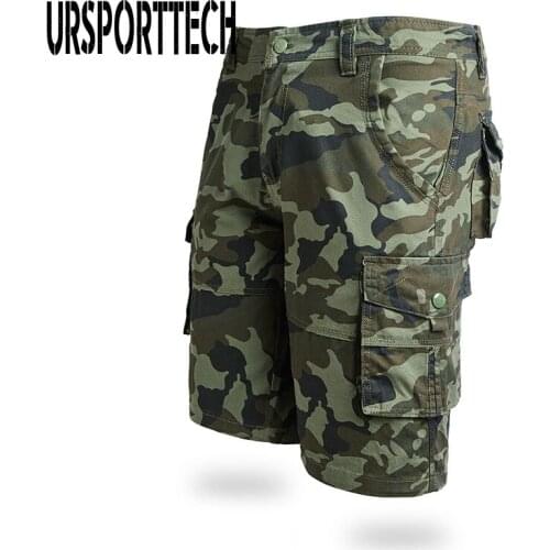 URSPORTTECH Summer Shorts Men Oversize Casual Cargo Gyms Sportswear Short Homme Camouflage Streetwear Men Shorts Brand Clothing