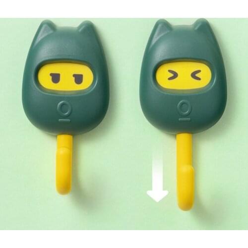 Free Punch Hanger Strong No Trace Cute Decoration Multi-Purpose Hook Suitable for Bathroom Room Kitchen