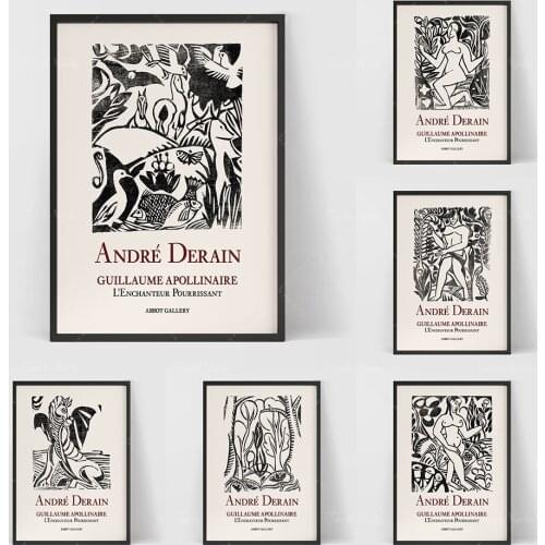 Andre Derain Vintage Exhibition Poster 1930 / Art Print / Guillaume Apollinaire / Abstract Art Print