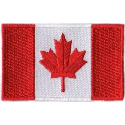 Embroidered Canada Patches Labels for Clothing Personalized Garment Labels Twill&Iron On Backing Accept Customized and MOQ50pcs
