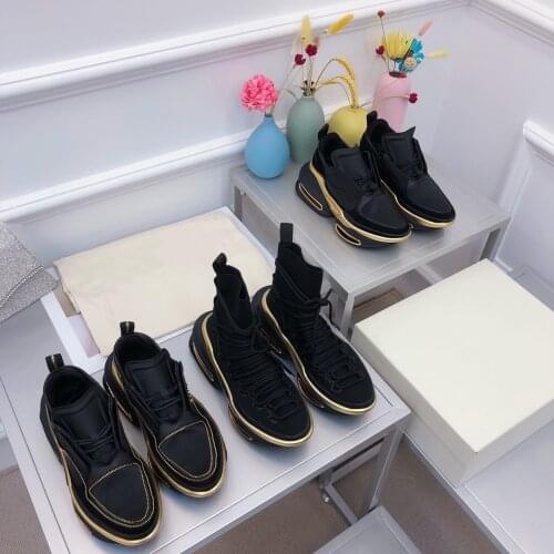 Shoes Women Autumn Genuine Leather Platform Sneakers Metal Decoration Height Increasing Ladies Flats Lace-up Zapatos De Mujer