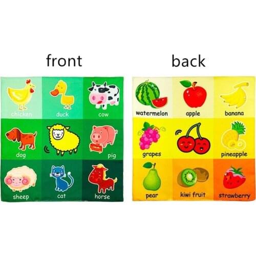 1PCS Baby Toys For Newborn Soft Cloth Book 0-12 Months Kids Learning Educational Black White Cognition Rustle Sound Newspaper