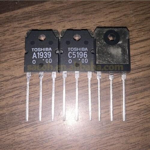 10Pairs 2SA1939 A1939 + 2SC5196 C5196 TO-3P 6A 180V Silicon POWER AMPLIFIER APPLICATIONS