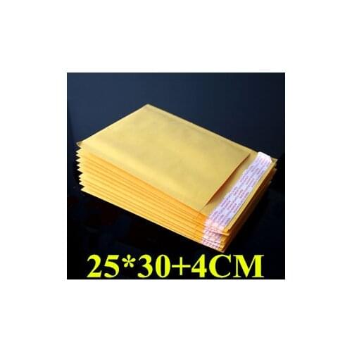 10pcs/LOT 250x300mm Kraft Poly bubble Mailer envelopes pakaging padded Mailing Bag Self Sealing 25*30+4cm