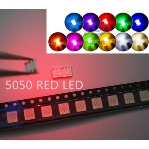 2000PCS SMD 5050 Red /Green /Blue/ White /Yellow /Warm White/Pink/UV/Orang/RGB/WS2812B light LED diode High Power Super Bright