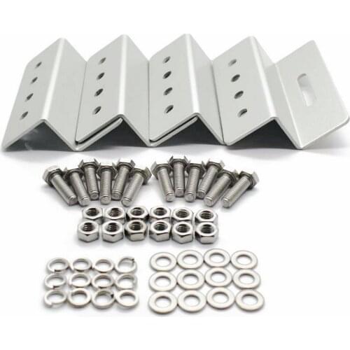 4pcs/Set Large Z Bracket Solar Panel Fixing Mounting Brackets for Solar Panels Z Bracket Aluminum Alloy Mounting Brackets Yacht