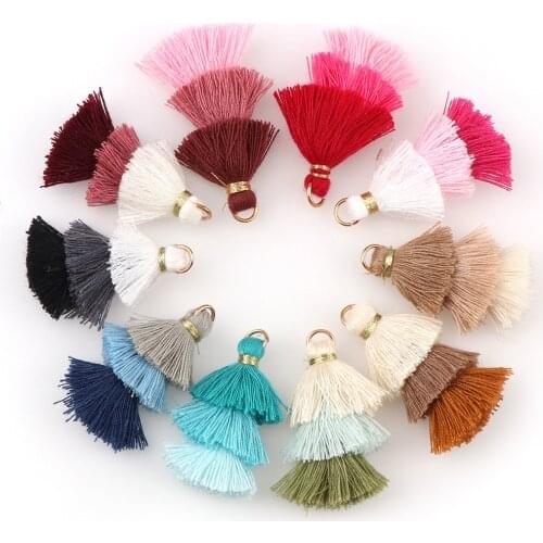 6PC 3 Layered Tassel Drop Earring Pendant Charm/ Jewelry Accessories For KeyChain DIY Jewelry Apparel Making Height 4cm