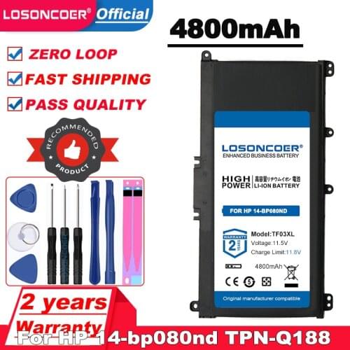 4800mAh TF03XL Battery for HP 14-bp080nd 14-bf 15-CC TPN-Q188 Q189 Q190 Q191 Q192 Q201 HSTNN-LB7X HSTNN-LB7J 920070-855