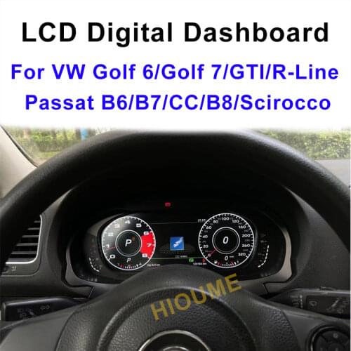 Car Instrument Cluster Speedometer Gauges Dashboard Panel LCD Monitor Miles For Volkswagen VW Golf 7 R Golf7 MK7 GTi 2012~2020