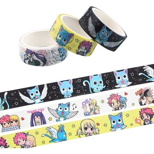 Ransitute R1190 Anime Series Fairy Tail Washi Tapes Life Stationery Decorative Adhesive Scrapbooking DIY Paper Office Stickers