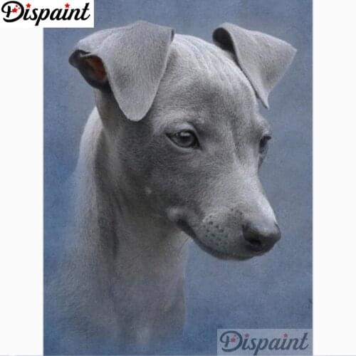 Dispaint 5D Diamond Pattern Rhinestone Needlework Diy Diamond Painting Cross Stitch "Animal dog" Diamond Embroidery A25965