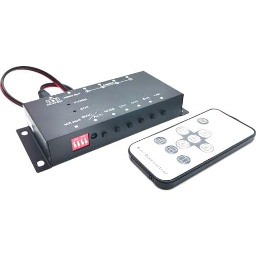 For Car 4-Way Front/Rear/Right/Left Parking View Camera Video Switch Combine Control Box