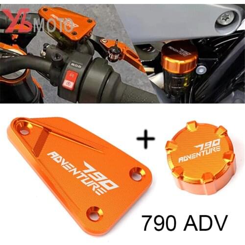For KTM 790 Adventure R/S 2019-2020 Ornage Black Motorcycle Aluminum Front Rear brake Fluid Reservoir Cover