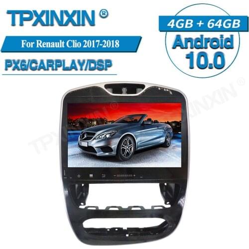 For Renault Clio 2017-2018 Android 10 Stereo Car Multimedia Player GPS Navigation Audio Stereo Screen Head Unit Tape Recorder