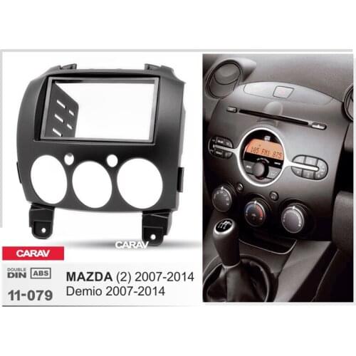 Doble Din Radio Fascia for MAZDA 2 Demio Stereo Audio Panel Mount Installation Dash Kit Adjusting Frame Adapter CARAV 11-079