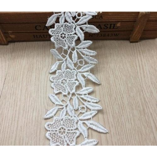 3 Meters 6cm Width Elegant Embroidery Lace Applique Trim High Quality Sexy Black Lace Fabric Embroidery Ornament Couture Designs