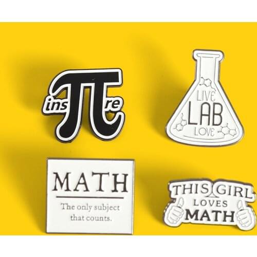 "This Girl Loves Math"Encourage Learning Enamel Pin Lapel Pins Badges Brooch Pin Jewelry Accessories Friends Gift Wholesale