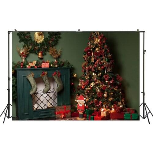 HUAYI Christmas Backdrop Christmas Xmas Holiday Family Party Photography Backdrops Studio Child Baby Photo Background W-3444