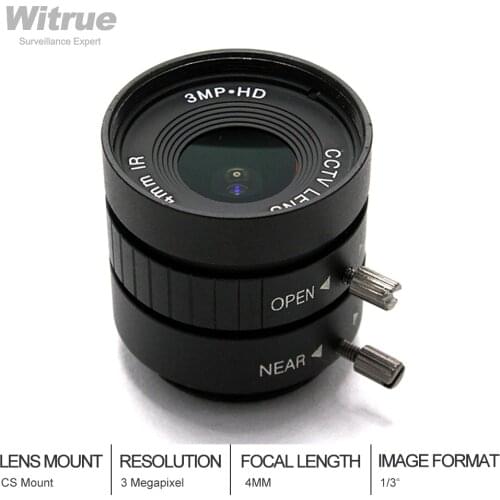 HD CCTV Lens 3 Meagapixel CS Mount 4MM F1.4 format 1/2 for Security Cameras