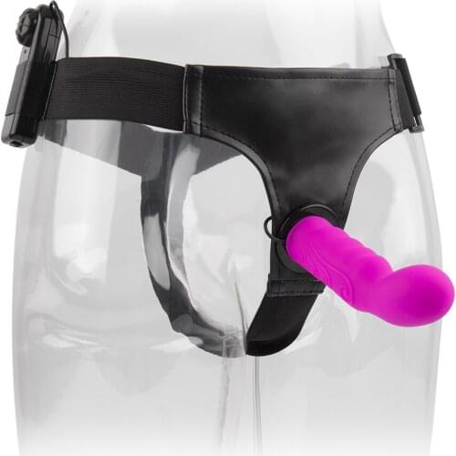 Perfect Size Adult Men Hollow Strap on Silicone Penis Intimate Sex Toy for Lesbian Sex Multi Speed Dildo Vibrators