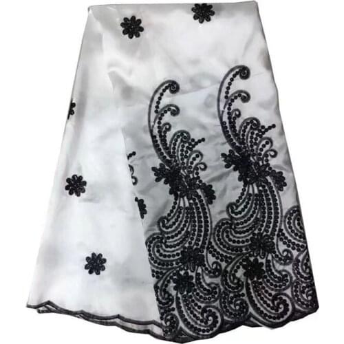 Sequined African George Lace Fabric With Blouse white India Purple Wedding Sequins Laces African Gold Line George Material