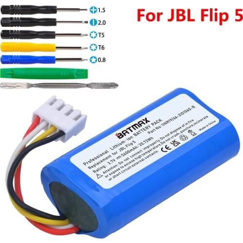 5600mAh Li-ion Battery Bateria 1INR19/66-2,ID1060-B with Tools for JBL Flip 5 Bluetooth Speaker