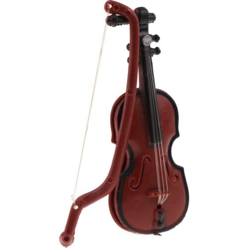 5 Styles Miniature Mini Plastic Saxophone Violin Musical Instrument Model for 1/12 Dollhouse Baby Room Decor Friends Kids Gift