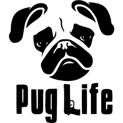 Cute Tragedy Dog Cartoon Fashion Decals High Quality Car Decoration Personality Pvc Waterproof Decals Black/white, 13cm*12cm