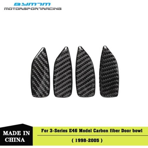 Real Carbon fiber Door bowl sticker Auto interior Car accessories For BMW 3 Series E46