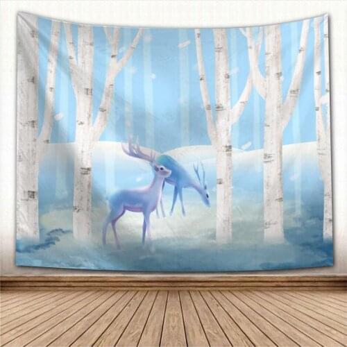 Animal Deer Tapestry Wall Hanging Tapestries Farmhouse Home Party Wall Cover Decor College Dorm Wall Carpet New Arrival