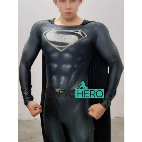 New Arrival 2021 Film Henry Black Superhero Cosplay Costume 3D Printed Bodysuit Zentai Catsuit with Cape