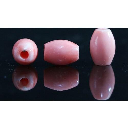 New pink artificial coral 8x11mm 10x12mm 14x16mm cylinder column smooth accessories loose beads diy jewelry 5pcs B910