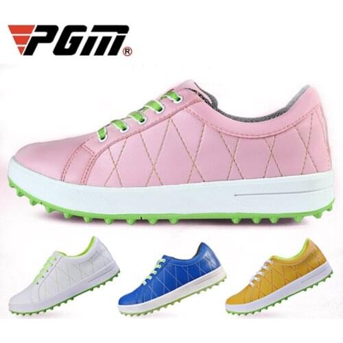 PGM Golf Womens Shoes Waterproof Fashion Sports Lady Sneakers Shoelaces Breathable Slip Resistant XZ033 Wholesale