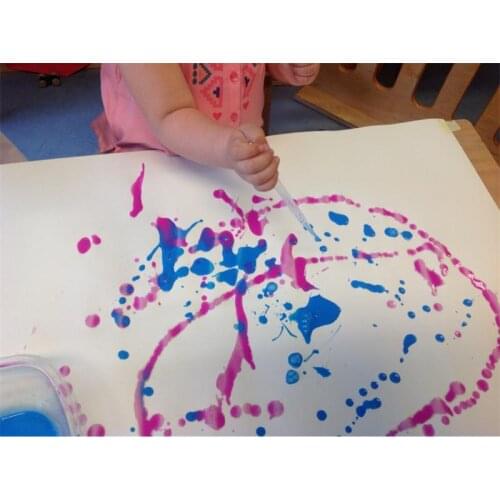 100PCS/lot Disposable safe Plastic Graduated Pipettes Transfer For Kids Learning Drawing Toys Eye Dropper Transparent 3ML